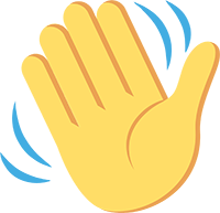 Waving hand icon