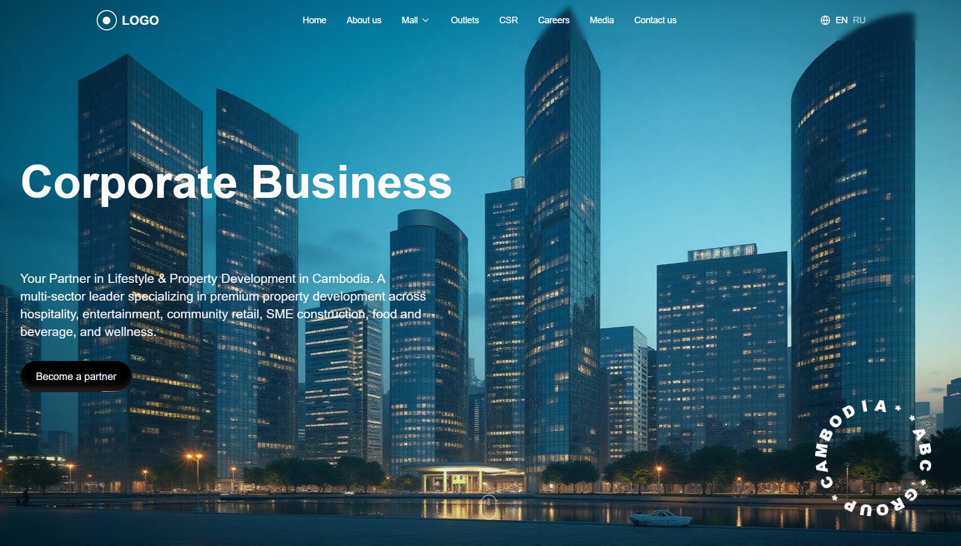 FreeMockup Corporate Template preview